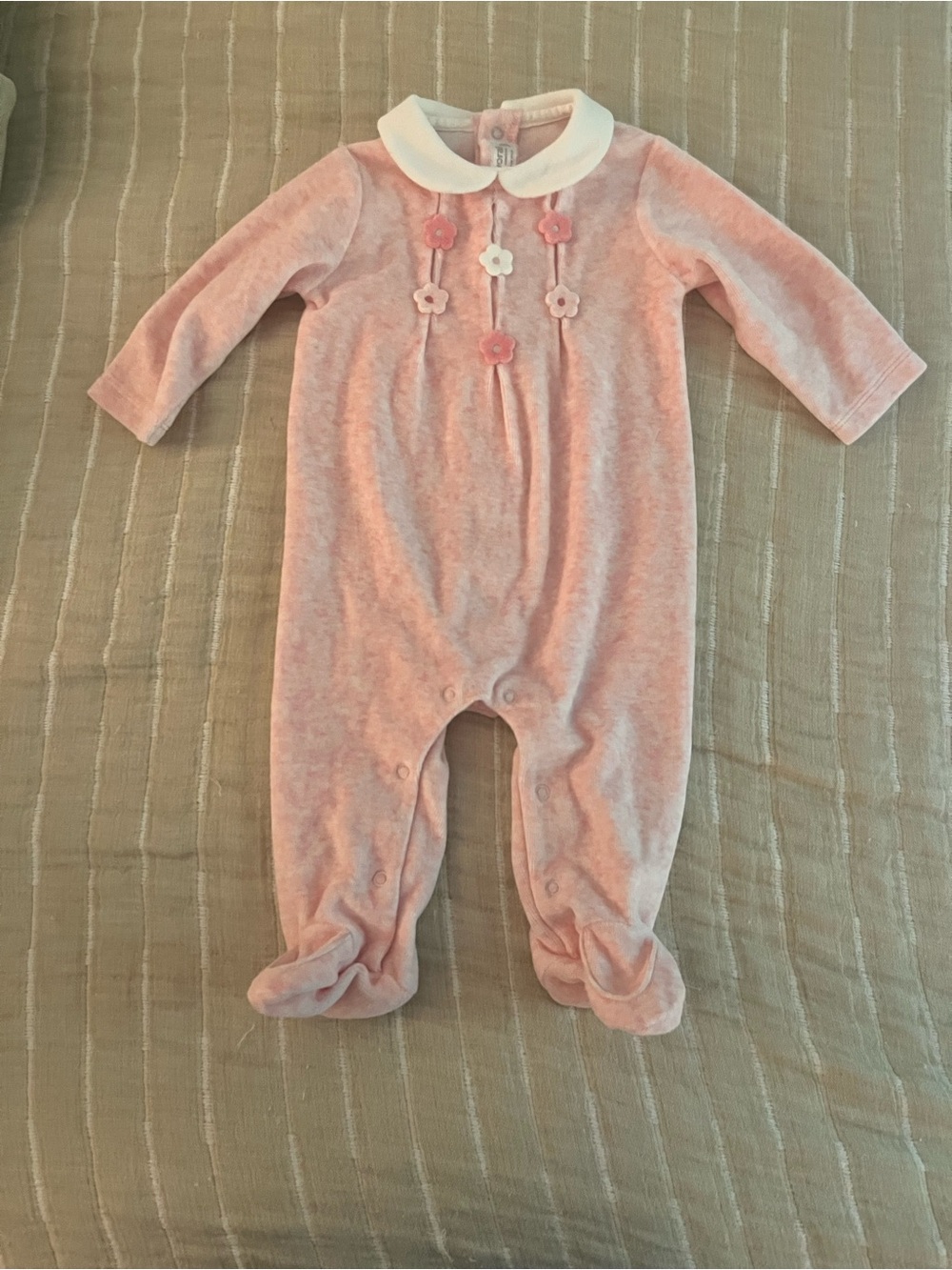 Mayoral Baby Girls Pink Velour Sleepsuit